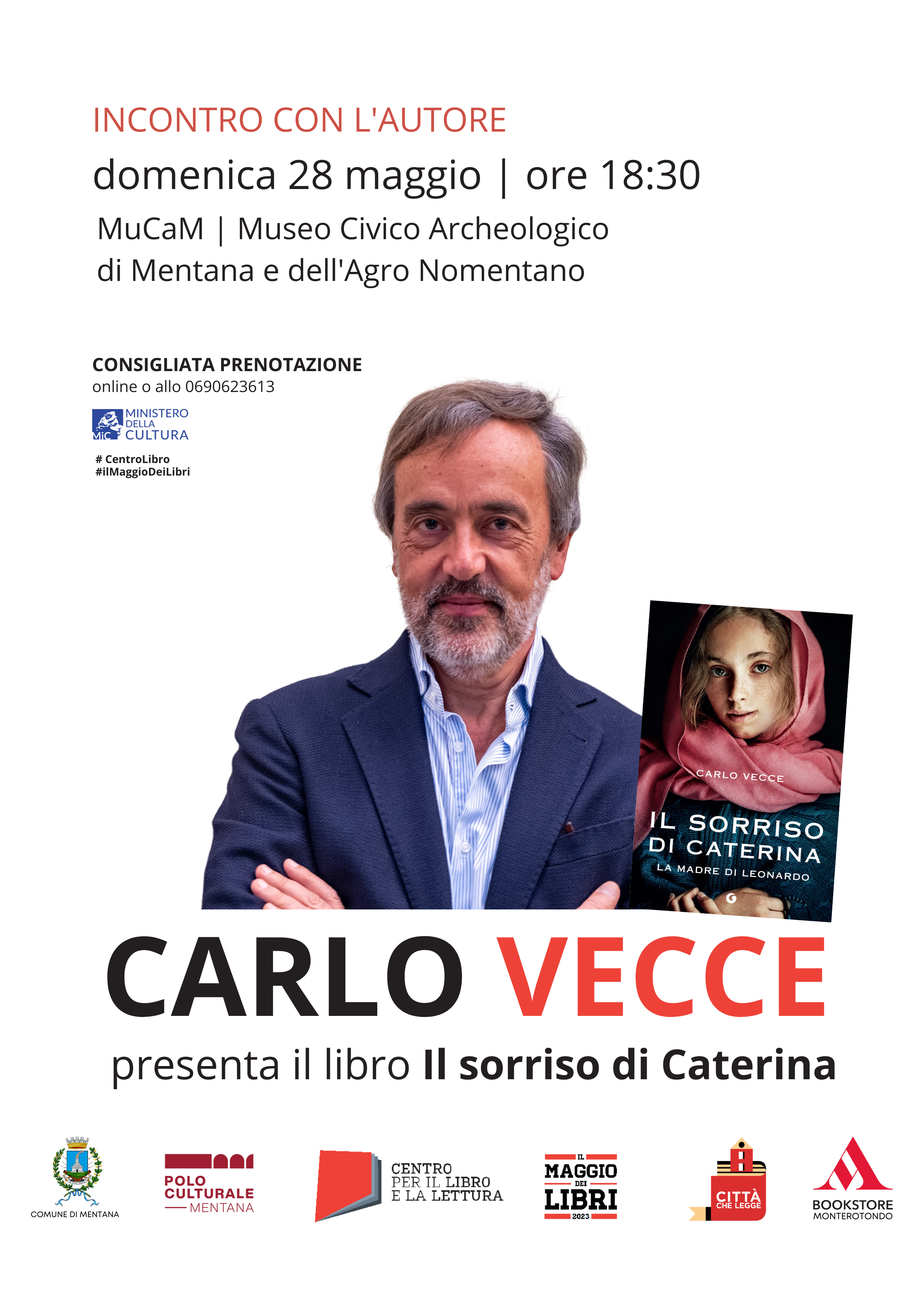 Carlo Vecce racconta "Il sorriso di Caterina". Appuntamento a Monterotondo (RM)