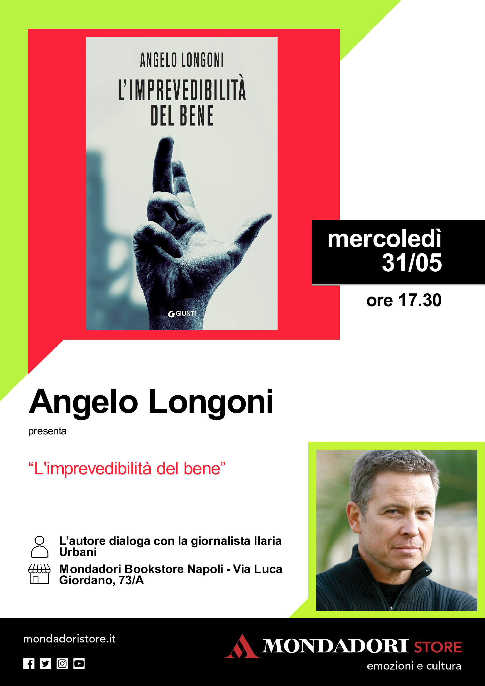 Angelo Longoni racconta "L'imprevedibilità del bene". Appuntamento a Napoli