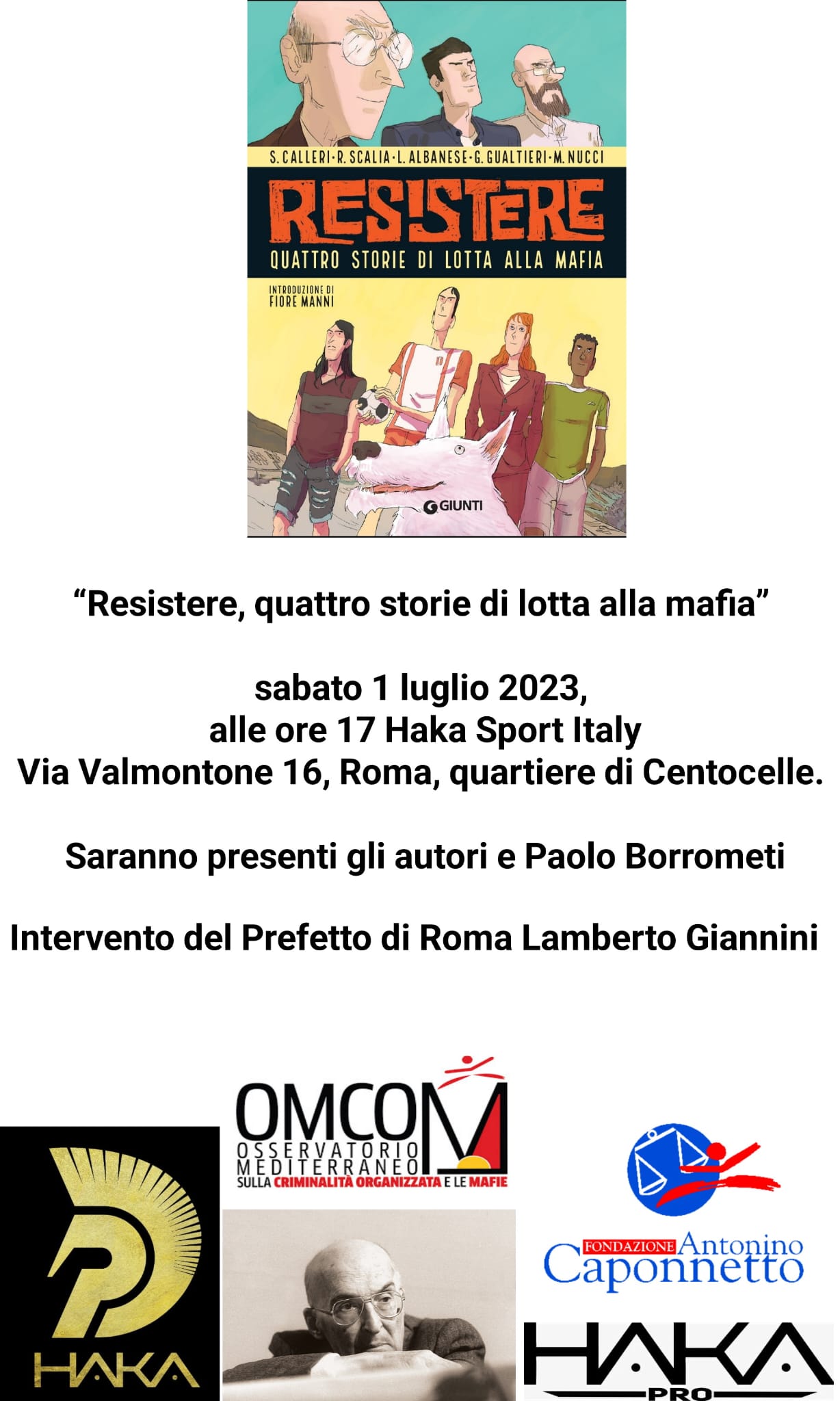Renato Scalia, Salvatore Calleri, Giulio A. Gualtieri, Marco Nucci raccontano "Resistere". Appuntamento a Roma