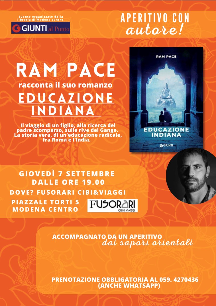 Ram Pace racconta "Educazione indiana". Appuntamento a Modena
